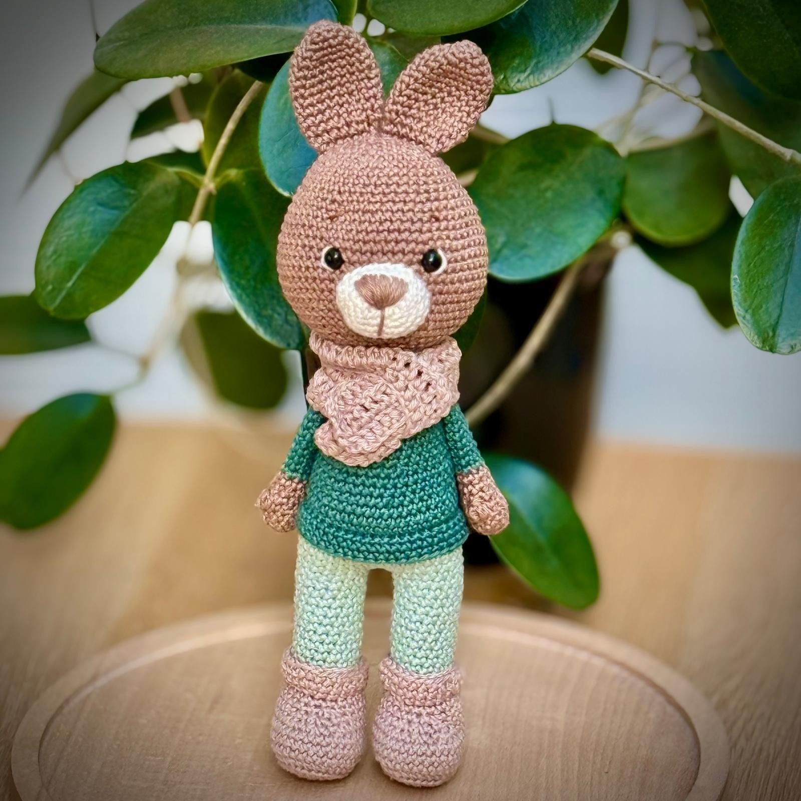 Gehaakte knuffel konijn, Kinderen en Baby's, Speelgoed | Knuffels en Pluche, Overige merken, Overige karakters, Handgemaakt, Konijn