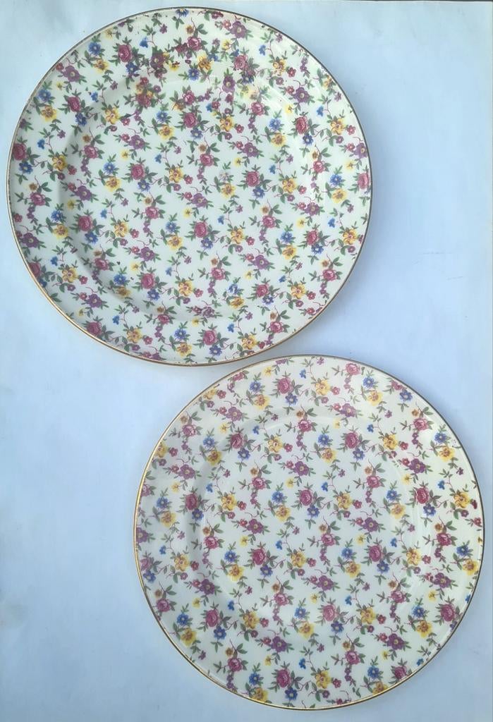 2 borden Mille fleurs Petrus Regout Maastricht, Antiek en Kunst, Antiek | Servies los, Ophalen of Verzenden