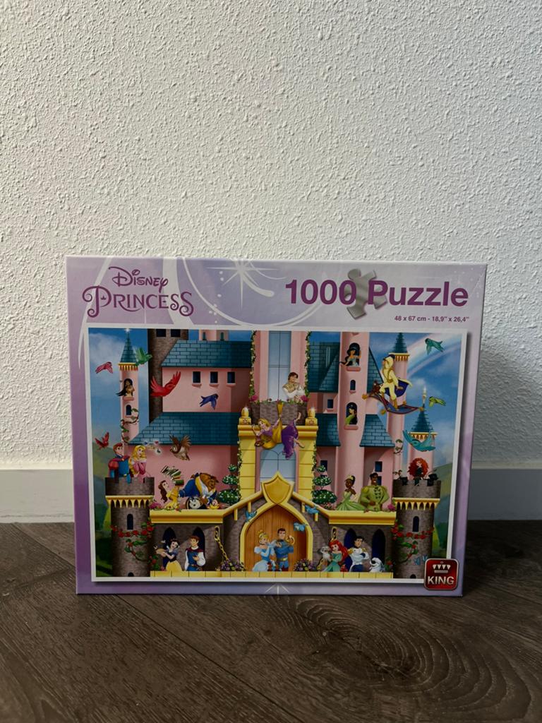 Disney Princess Kasteel 1000 stukjes, Ophalen of Verzenden, 500 t/m 1500 stukjes, Zo goed als nieuw