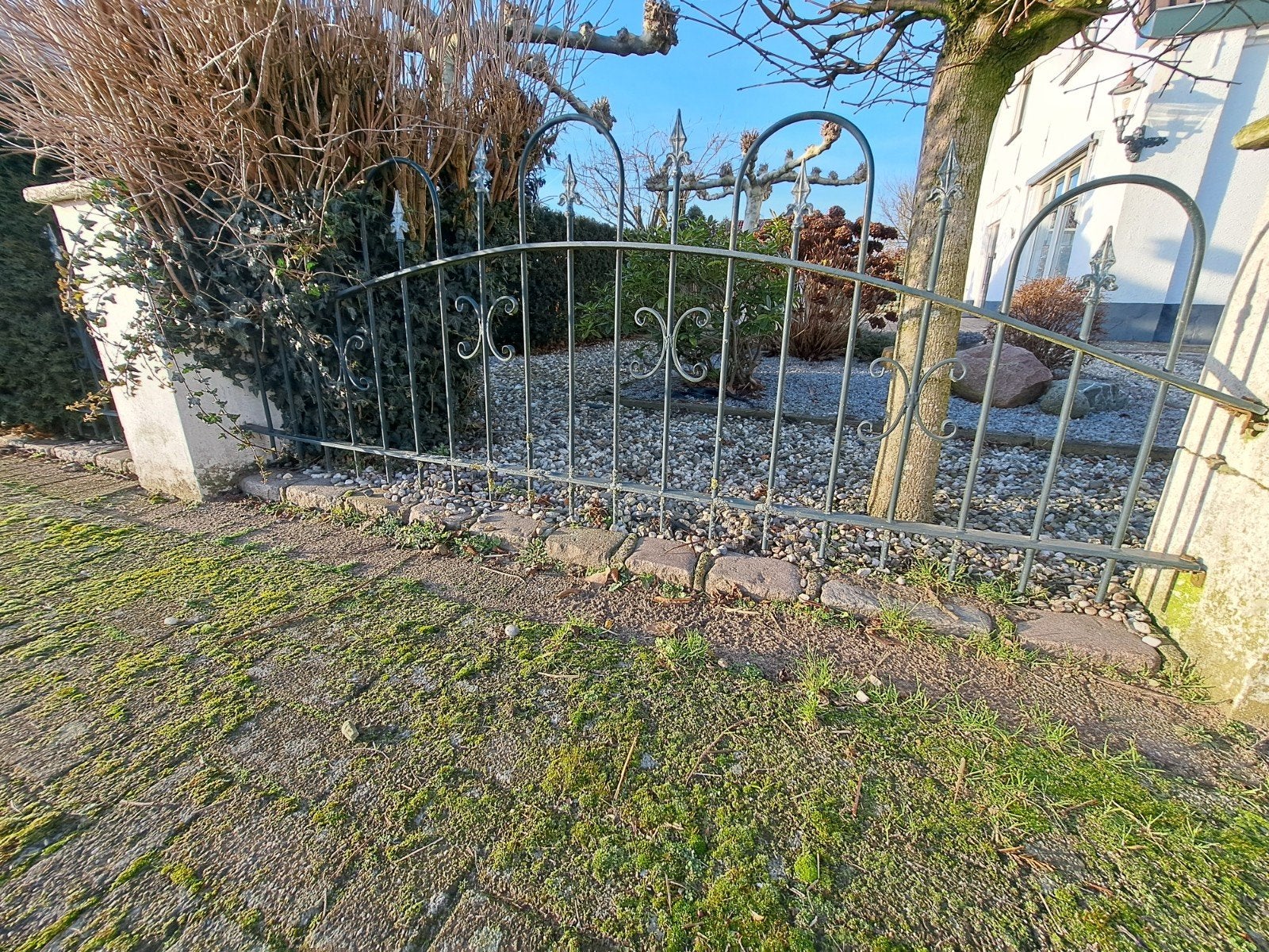 Mooi gietijzer hekwerk - 25 meter in 10 delen, Ophalen, Gebruikt, IJzer, Sierhekwerk