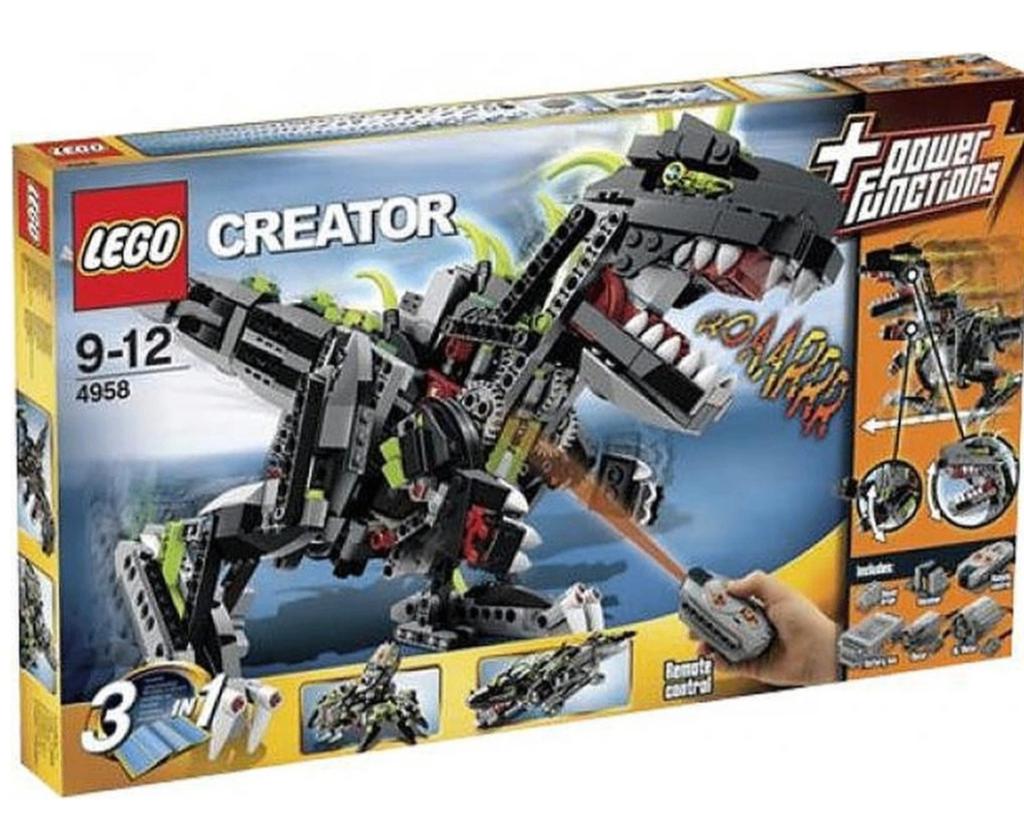 Lego Monster Dino 4958 met Motor!, Kinderen en Baby's, Speelgoed | Duplo en Lego, Lego, Ophalen of Verzenden, Zo goed als nieuw