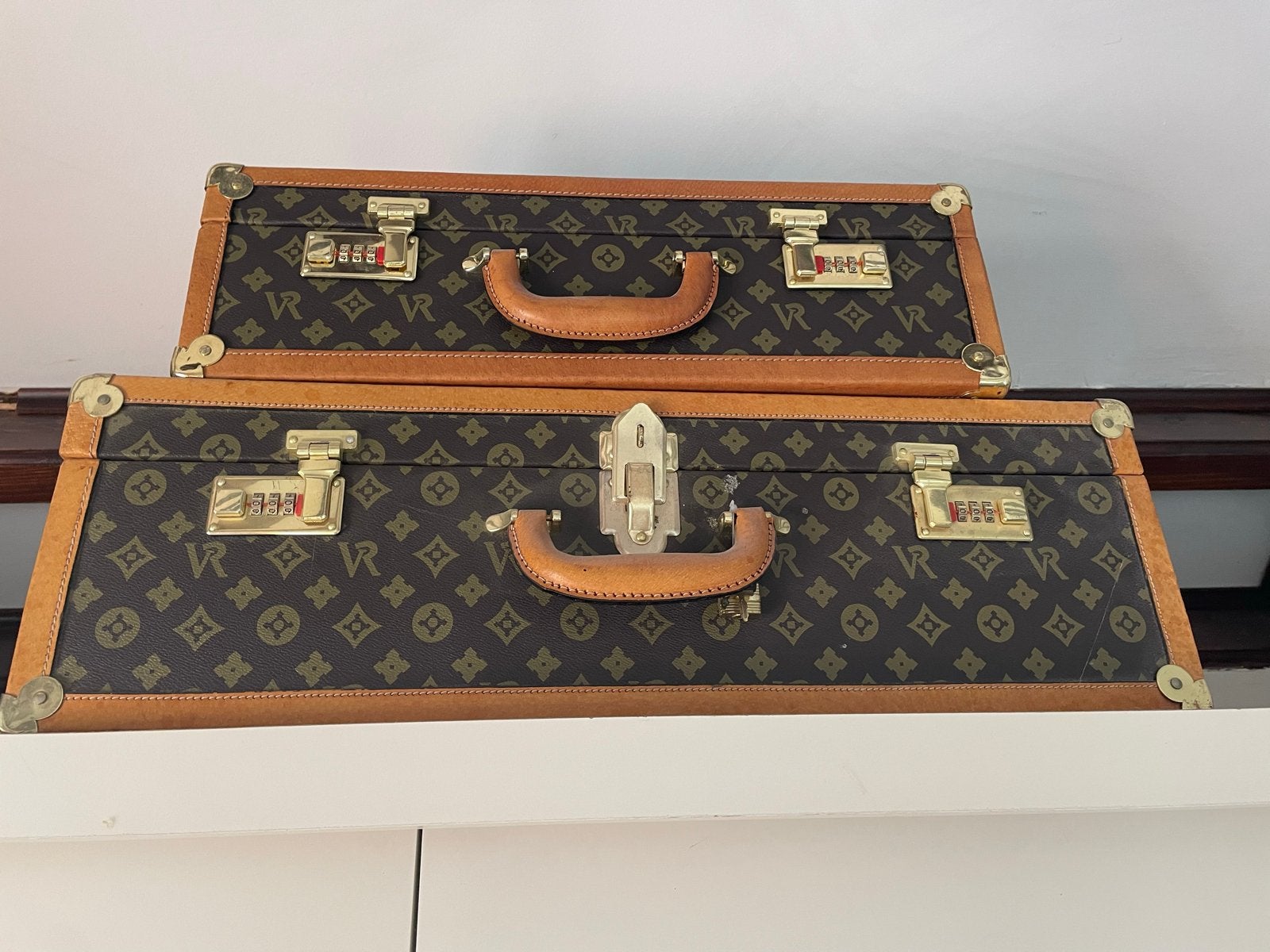 Set van 2 vintage VR Diann koffers met sloten, Sieraden, Tassen en Uiterlijk, Koffers, Overige materialen, Slot, Zo goed als nieuw