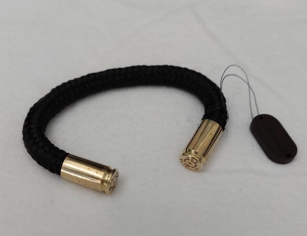 Handgemaakt Paracord Armband met 9mm Hulzen – Stoer & Uniek, Verzenden, Nieuw, Zwart, Overige materialen