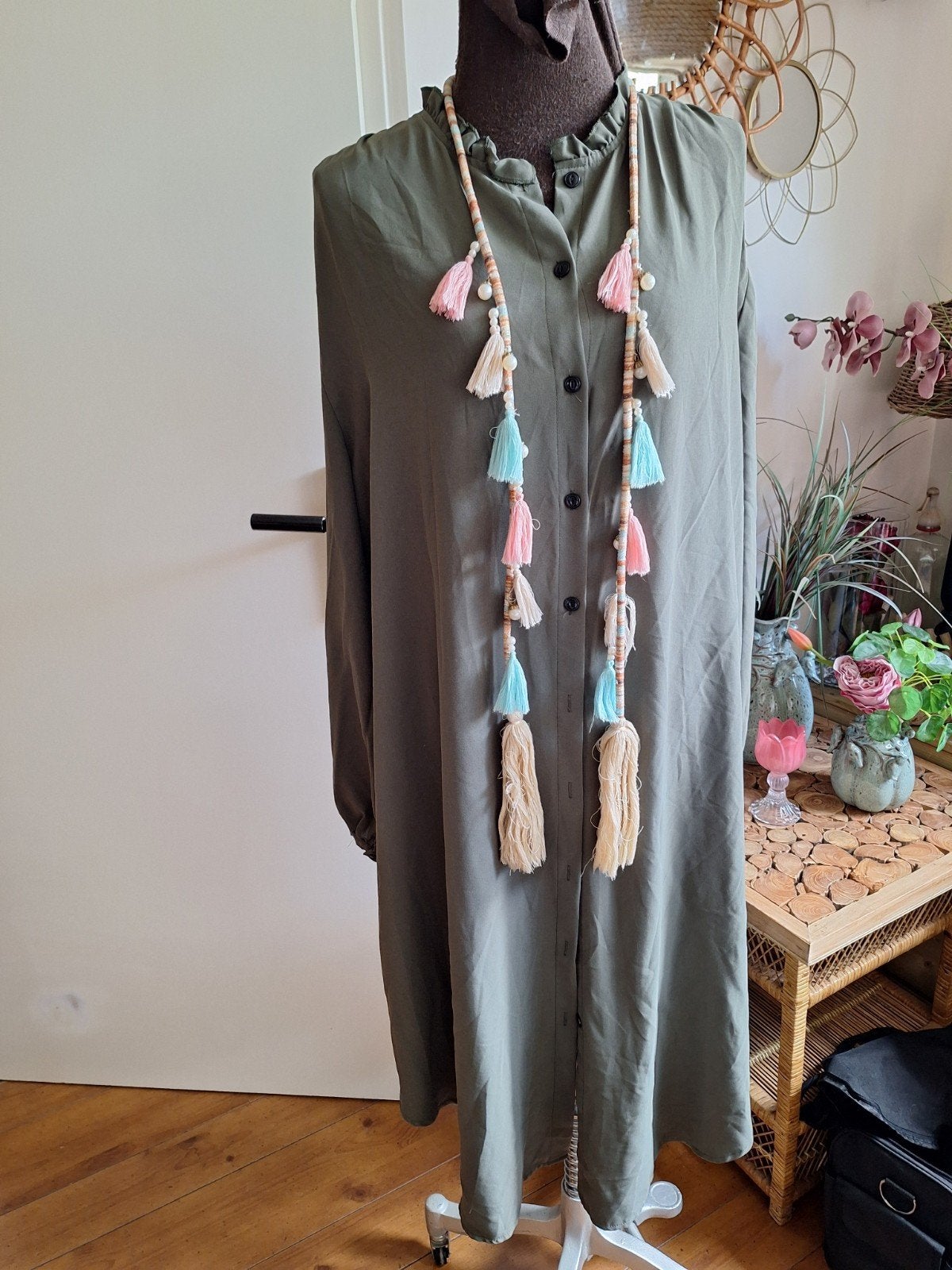 Jurk xxxl groen, Kleding | Dames, Jurken, Ophalen of Verzenden, Zo goed als nieuw, Groen, Onder de knie