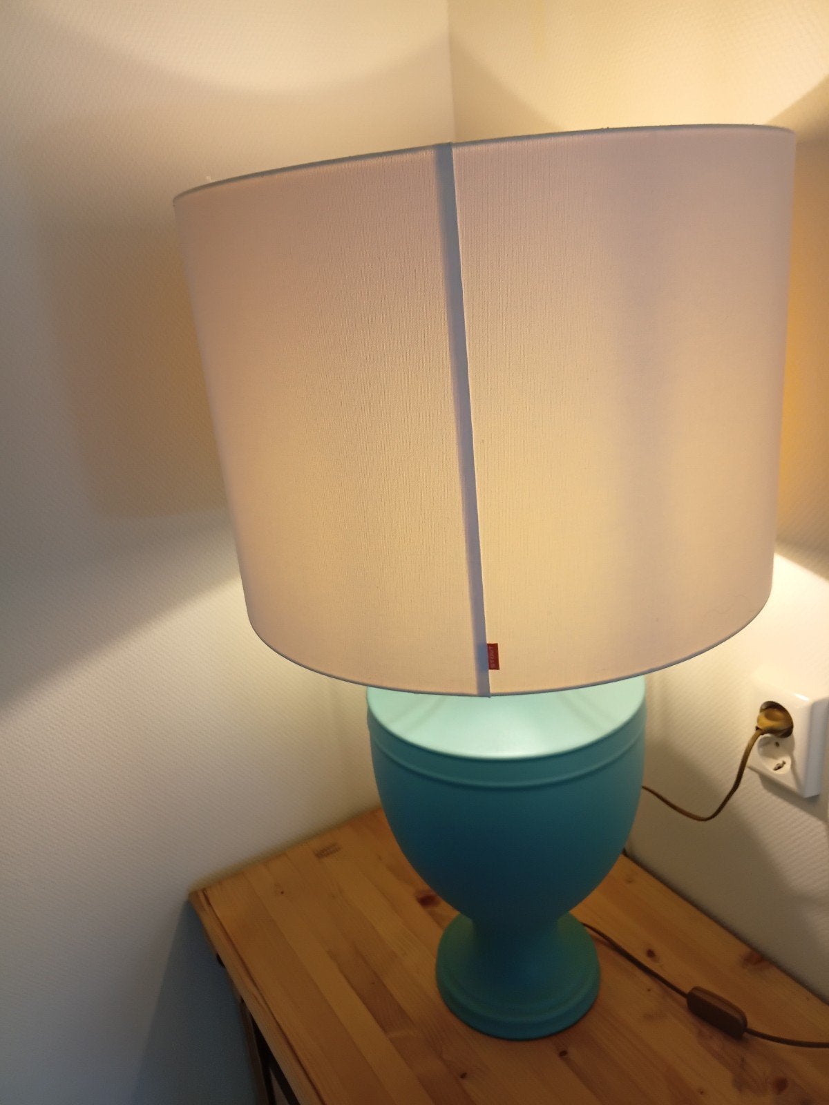 Turquoise Lamp Stout, Huis en Inrichting, Ophalen, Gebruikt, Fatboy, E27 (groot)
