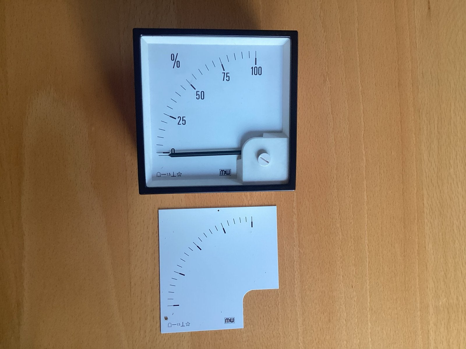 Paneelmeter analoog 1 mA. Mueller und Weigert., Ophalen of Verzenden, Zo goed als nieuw