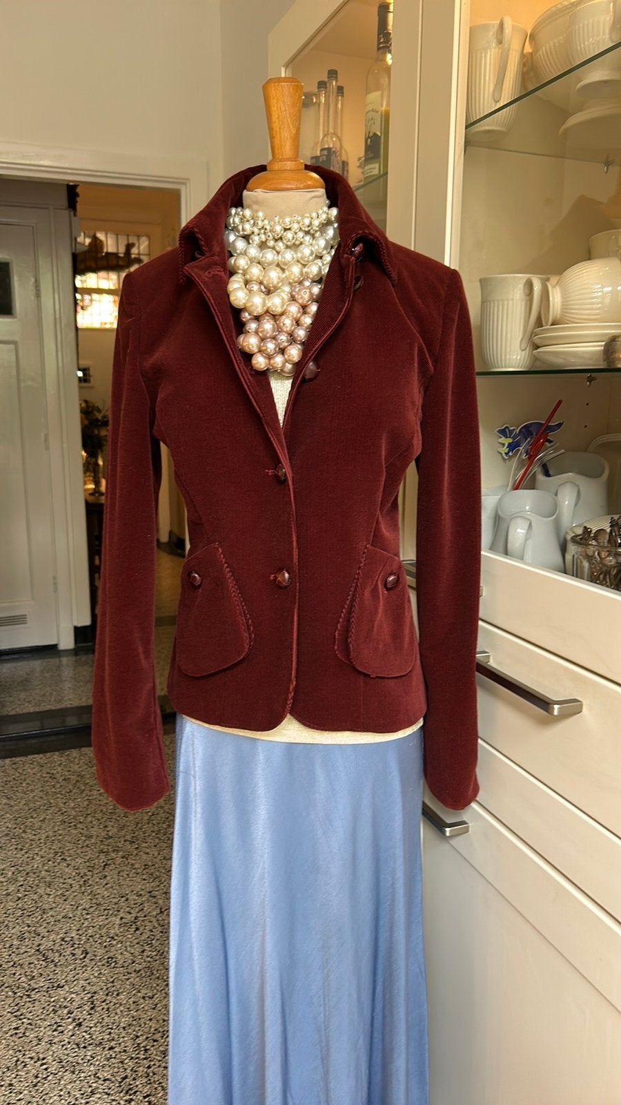 Steenrode rib colbert van SCAPA. Nieuw in mt 36, Kleding | Dames, Nieuw, Ophalen of Verzenden, Jasje, Maat 36 (S)