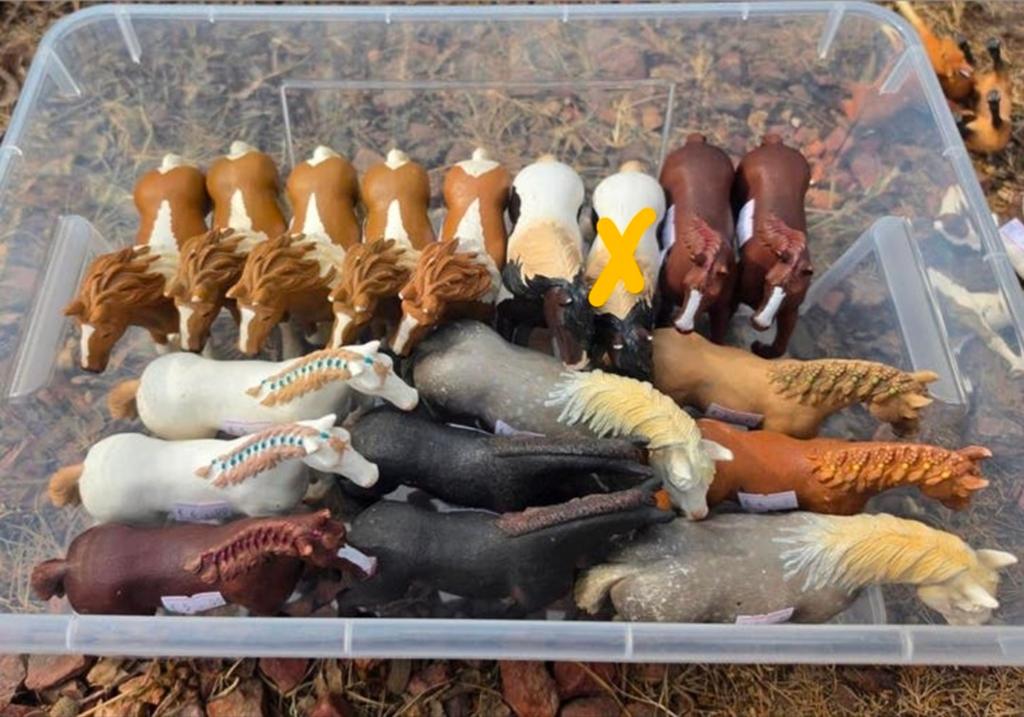 Schleich Tinkers, Engels Volbloeden, Pecherons en Quarters, Ophalen of Verzenden, Zo goed als nieuw, Paard, Beeldje of Figuurtje