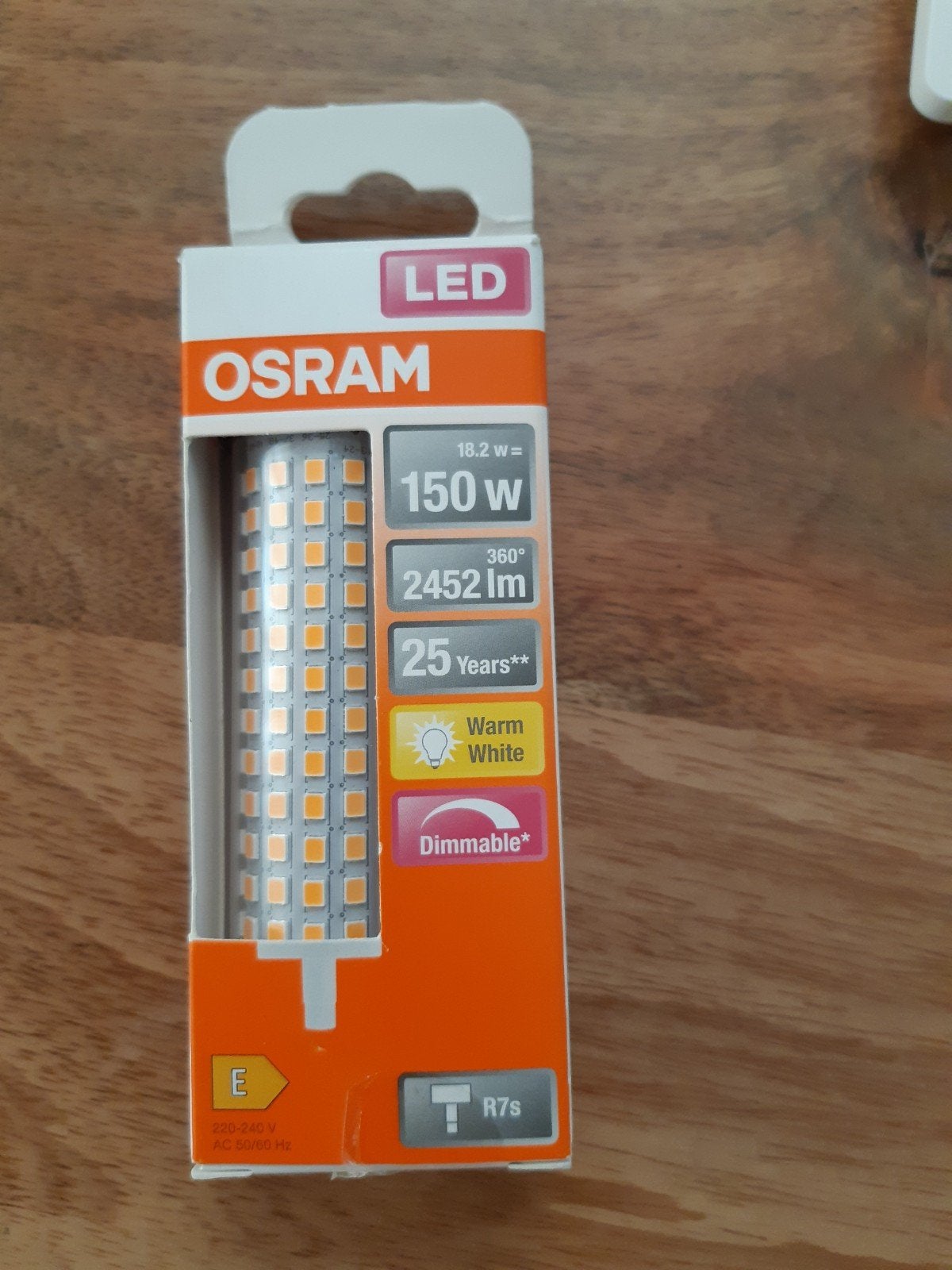 Osram R7S LED Lamp 118mm Dimbaar Warm Wit 2700K 18.2W, Ophalen of Verzenden, Nieuw