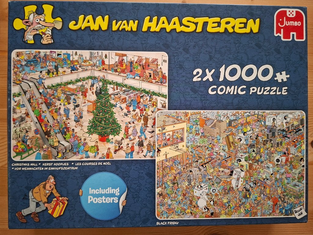 Van Haasteren Black Friday + Kerstkoopjes 1000 €19,00/Ruilen, Ophalen, 500 t/m 1500 stukjes, Zo goed als nieuw, Legpuzzel