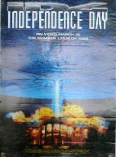 Poster # Independence Day afm. 50x70 cm 1996., Rechthoekig Staand, Ophalen of Verzenden, Zo goed als nieuw, A1 t/m A3