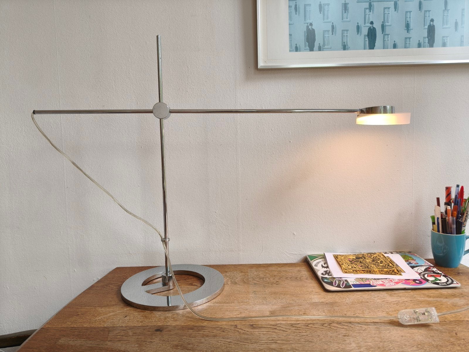 Vintage Design tafel bureaulamp, Ophalen of Verzenden, Zo goed als nieuw, Minder dan 50 cm