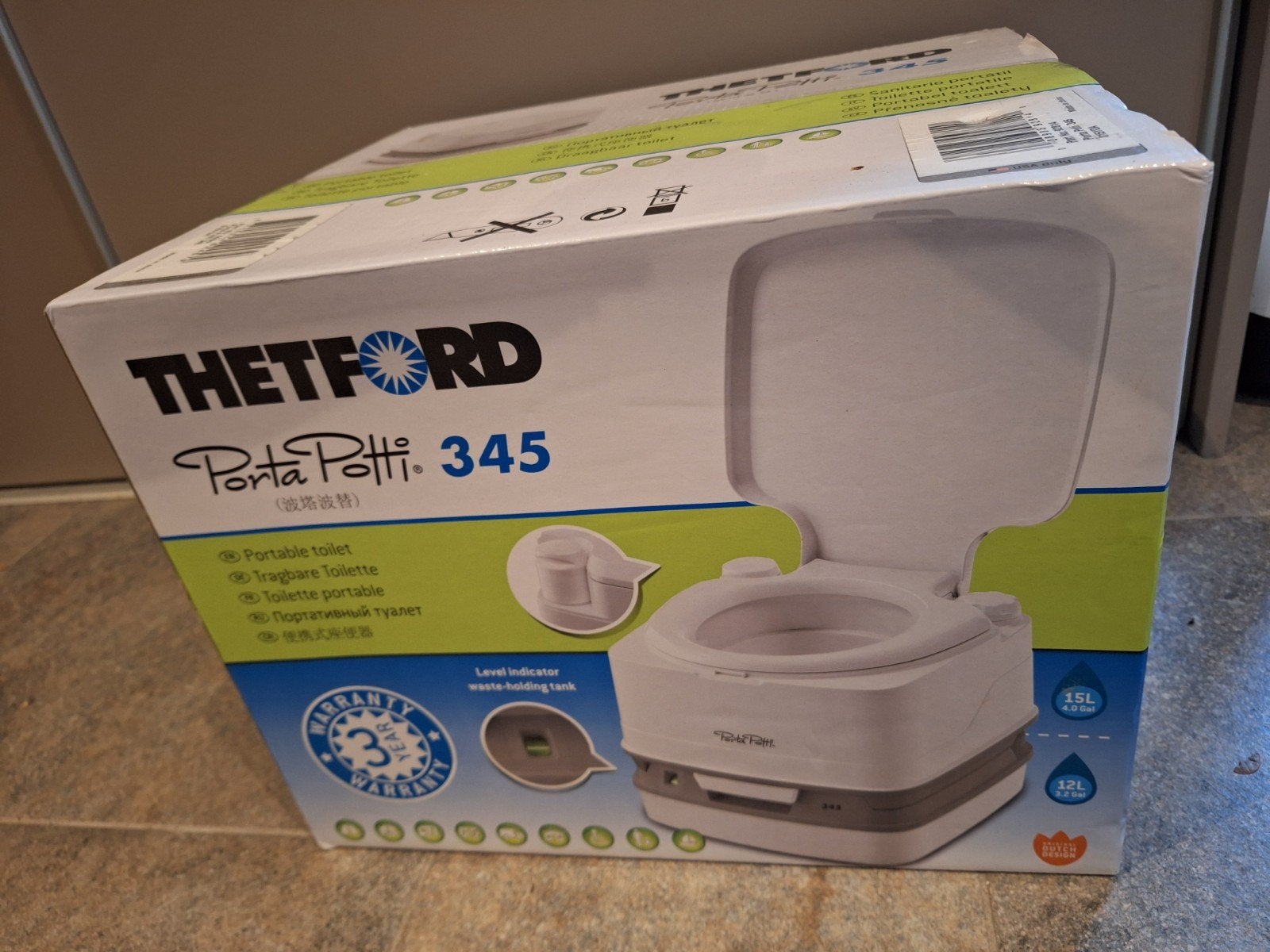 Thetford Porta Potti 345 draagbaar toilet (ongebruikt), Caravans en Kamperen, Ophalen, Nieuw