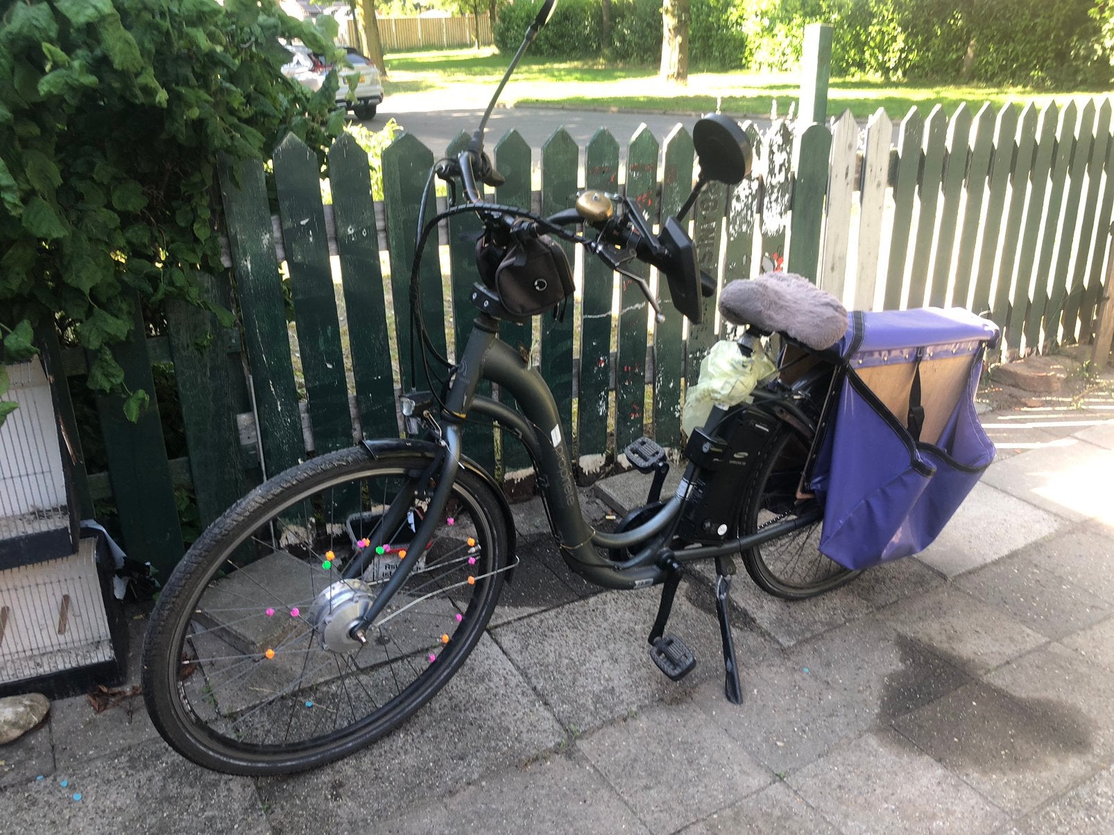 Tekoop elektrische fiets met fietskar, Ophalen, Zo goed als nieuw, Minder dan 10 versnellingen