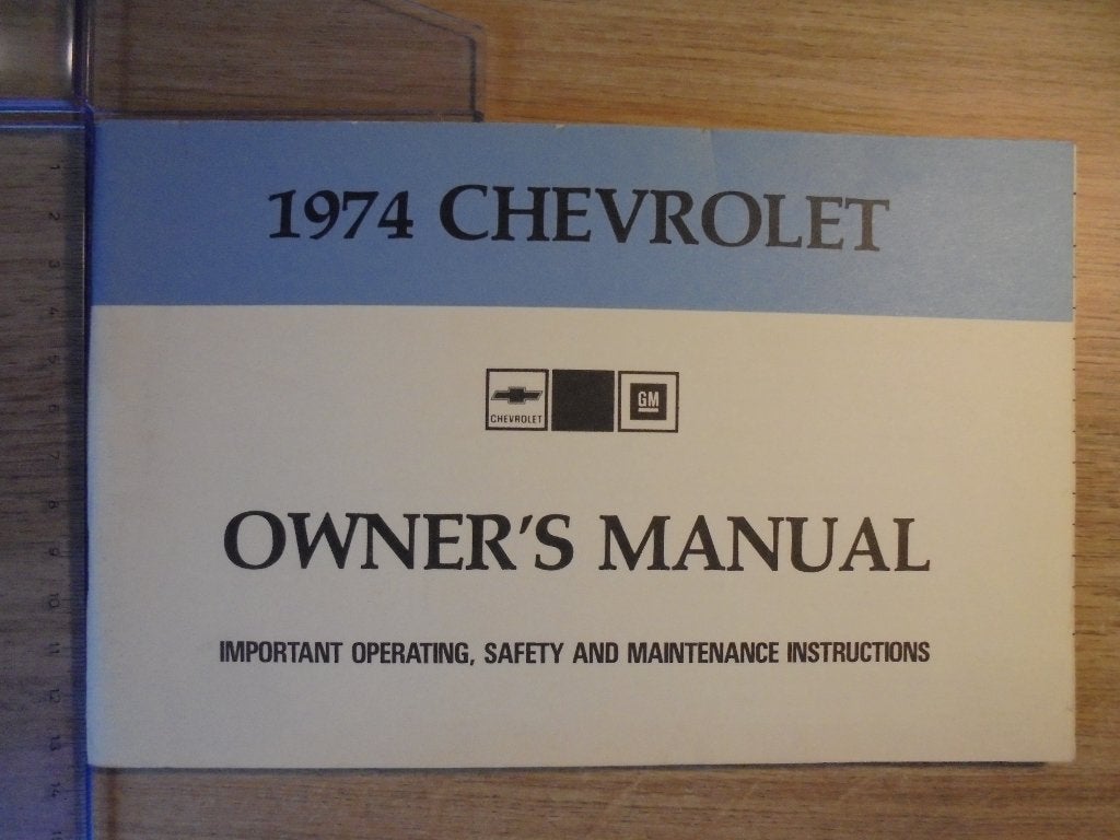 1974 Chevrolet. First edition, original Owner's Manual., Ophalen of Verzenden