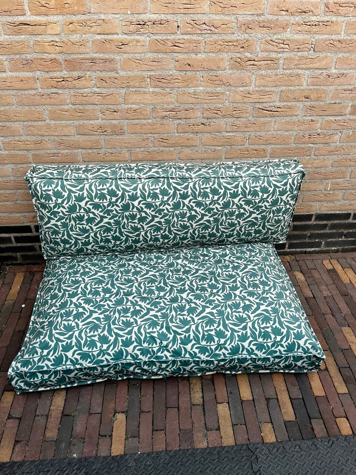 Mica Kelly Palletkussenset - Donkergroen Gebloemd, Ophalen, Overige merken, Palletkussen, Met print