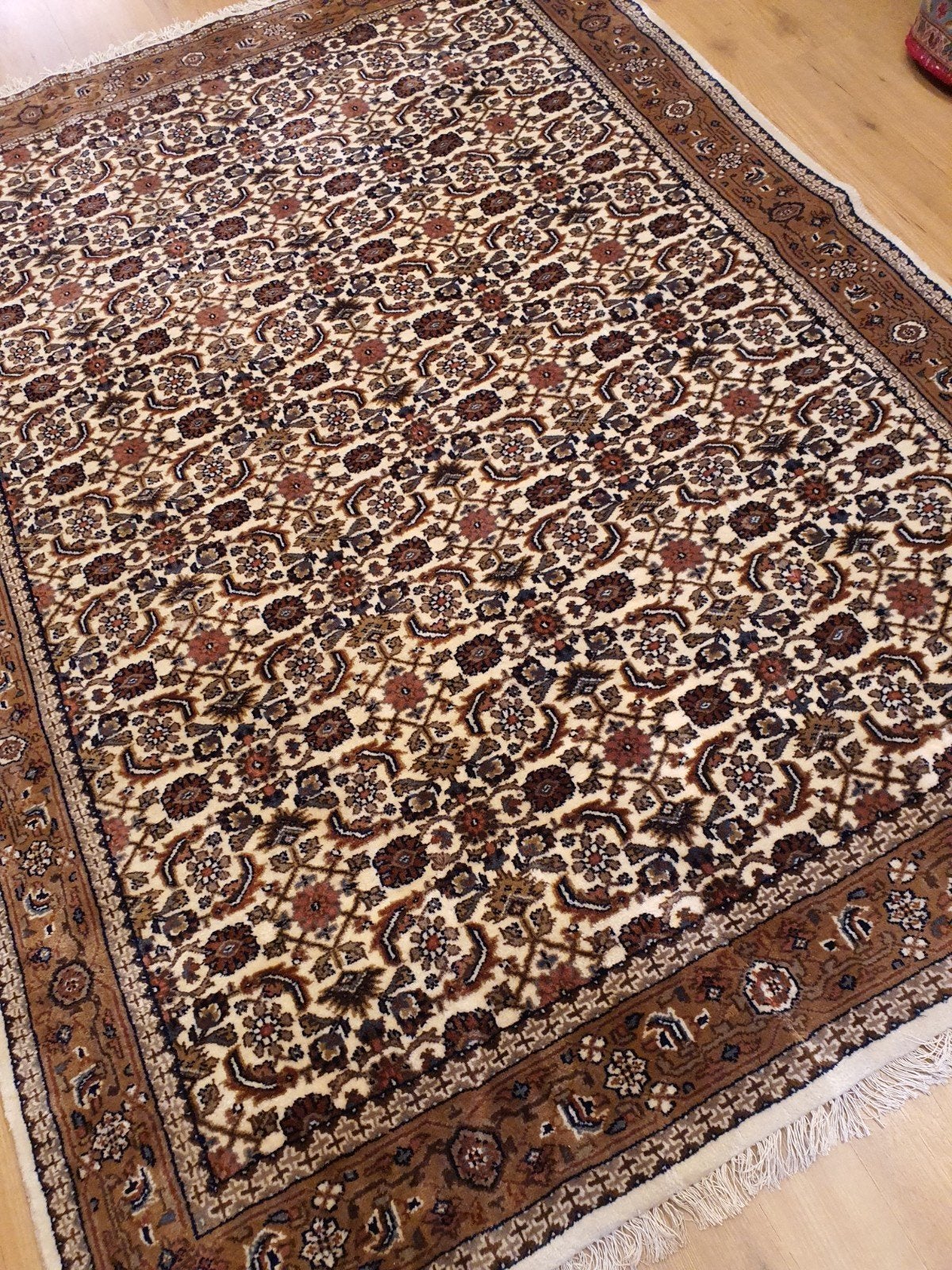 Vintage handgeknoopt oosters tapijt herati 230x168, Info@SlatsAntiek.nl, Tweedehands, Perzisch, 150 tot 200 cm