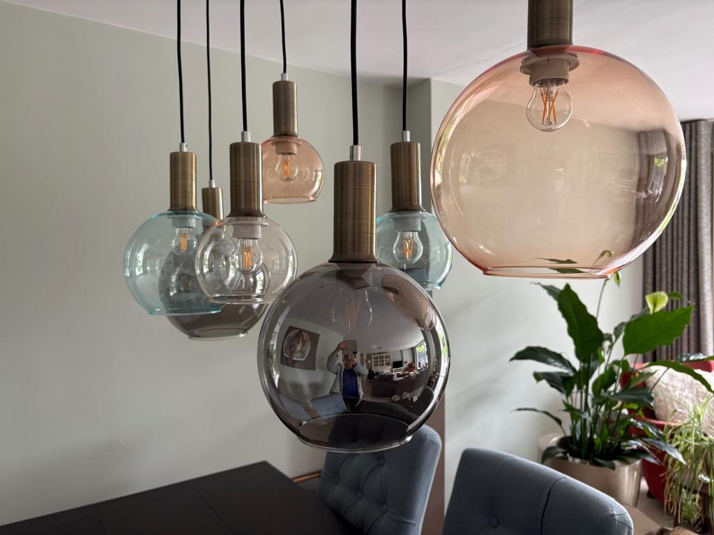 Hanglamp coco maison, Ophalen, Zo goed als nieuw, Glas, 50 tot 75 cm