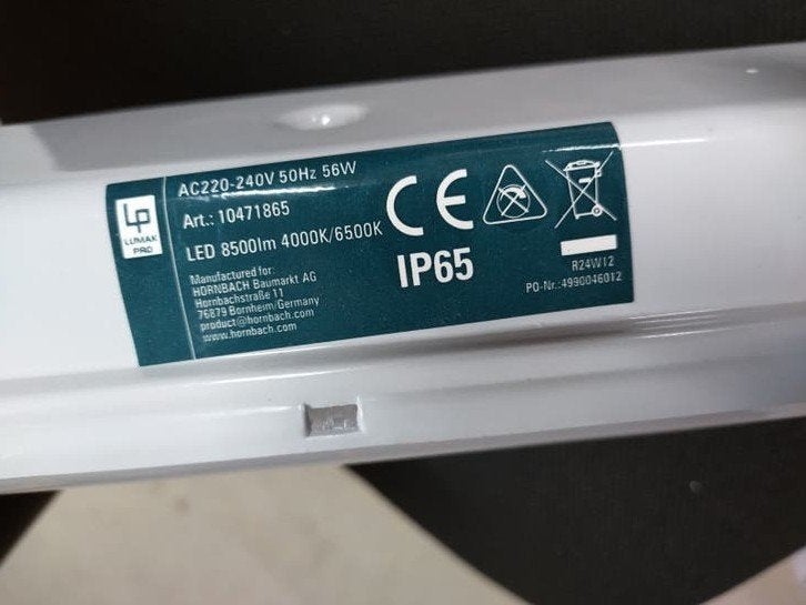 LED Vochtbestendige armatuur 150cm 56W IP65 8500lm, Ophalen, Wit, Overige merken, Kunststof