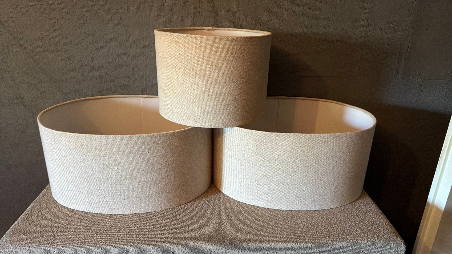 Lampenkappen, Huis en Inrichting, Ophalen, Beige, Zo goed als nieuw, Textiel