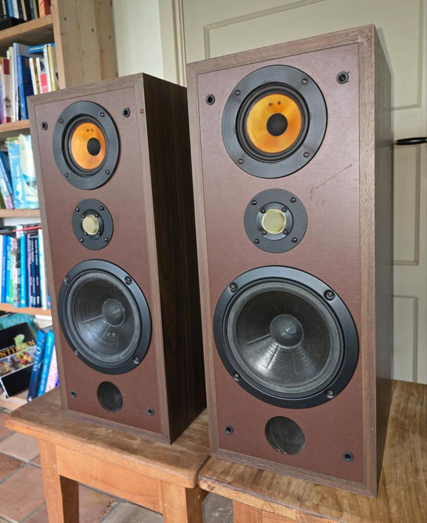 BNS Symphony Vintage Luidsprekers, Audio, Tv en Foto, Gebruikt, 120 watt of meer, Front, Rear of Stereo speakers, Ophalen
