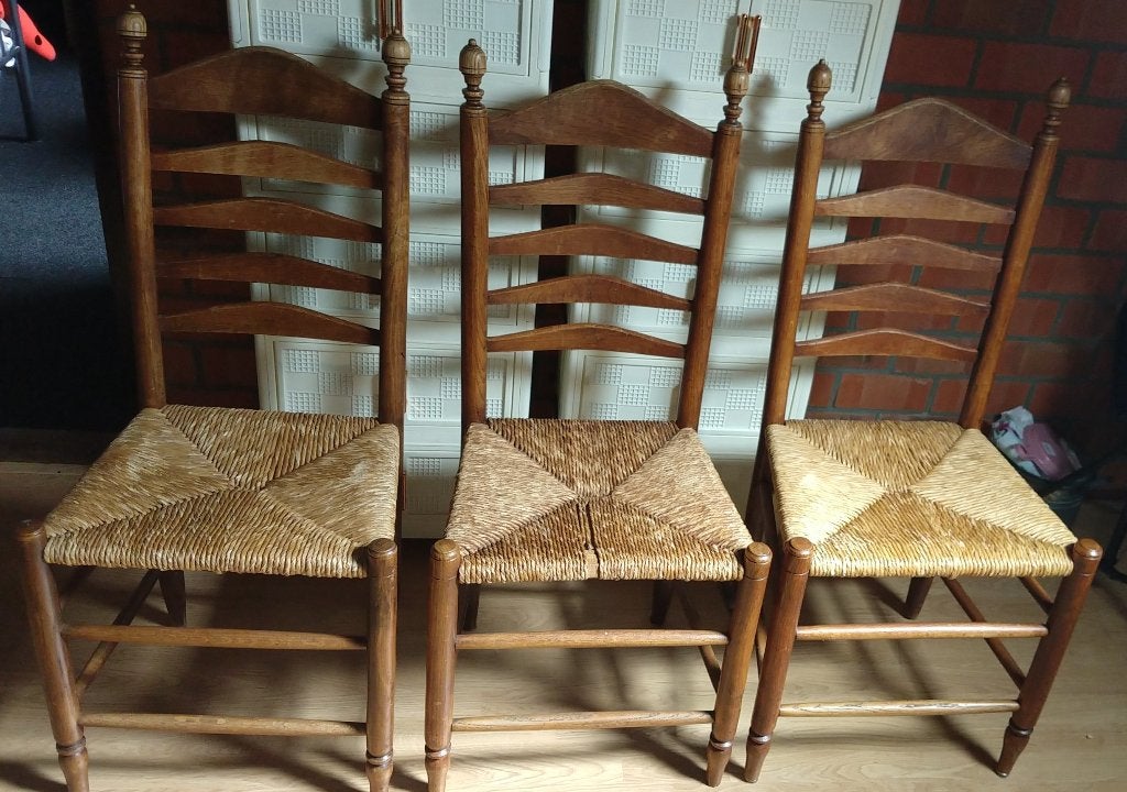 antieke eetkamer stoelen, eikenhout, volgnr 6, Ophalen