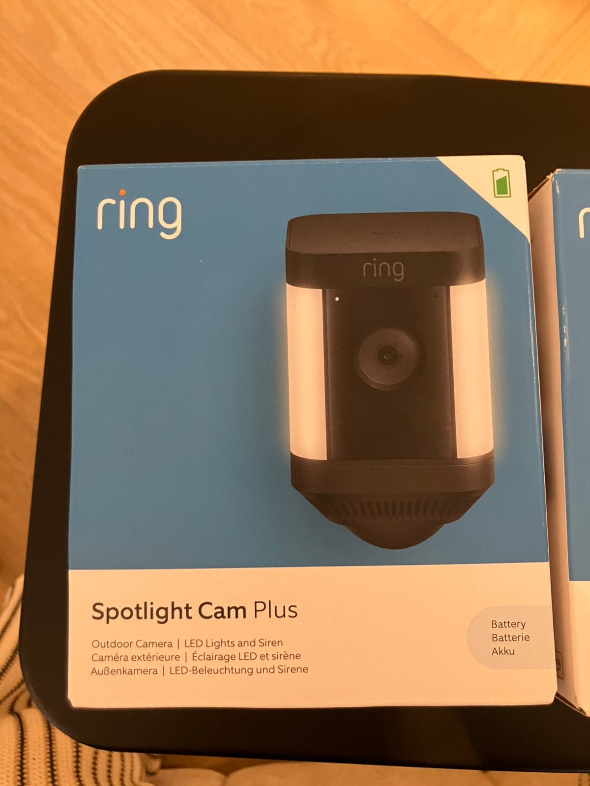 Ring Spotlight Cam Plus battery zwart nieuw in doos, Ophalen of Verzenden, Nieuw