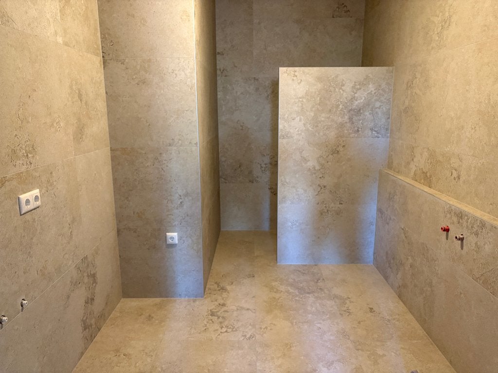 Recer Travertin look 24.48 m2 (60x120) Gerectificeerd., Doe-het-zelf en Verbouw, Tegels, Ophalen, 60 cm of meer, Overige typen