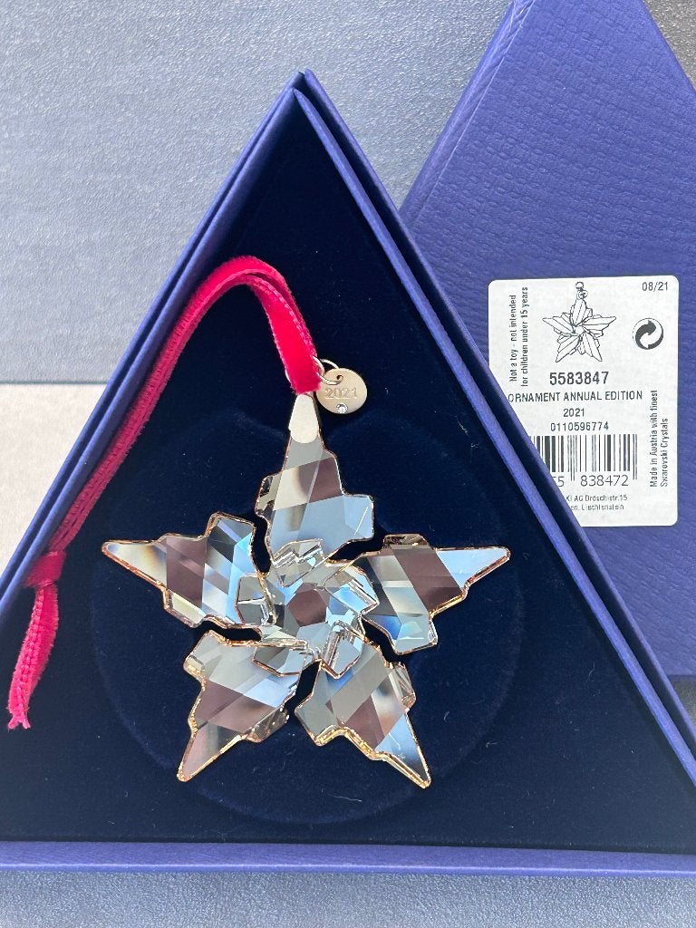 Swarovski SALE Kerstster 2021 Ornament golden shadow SALE, Ophalen of Verzenden, Nieuw, Figuurtje