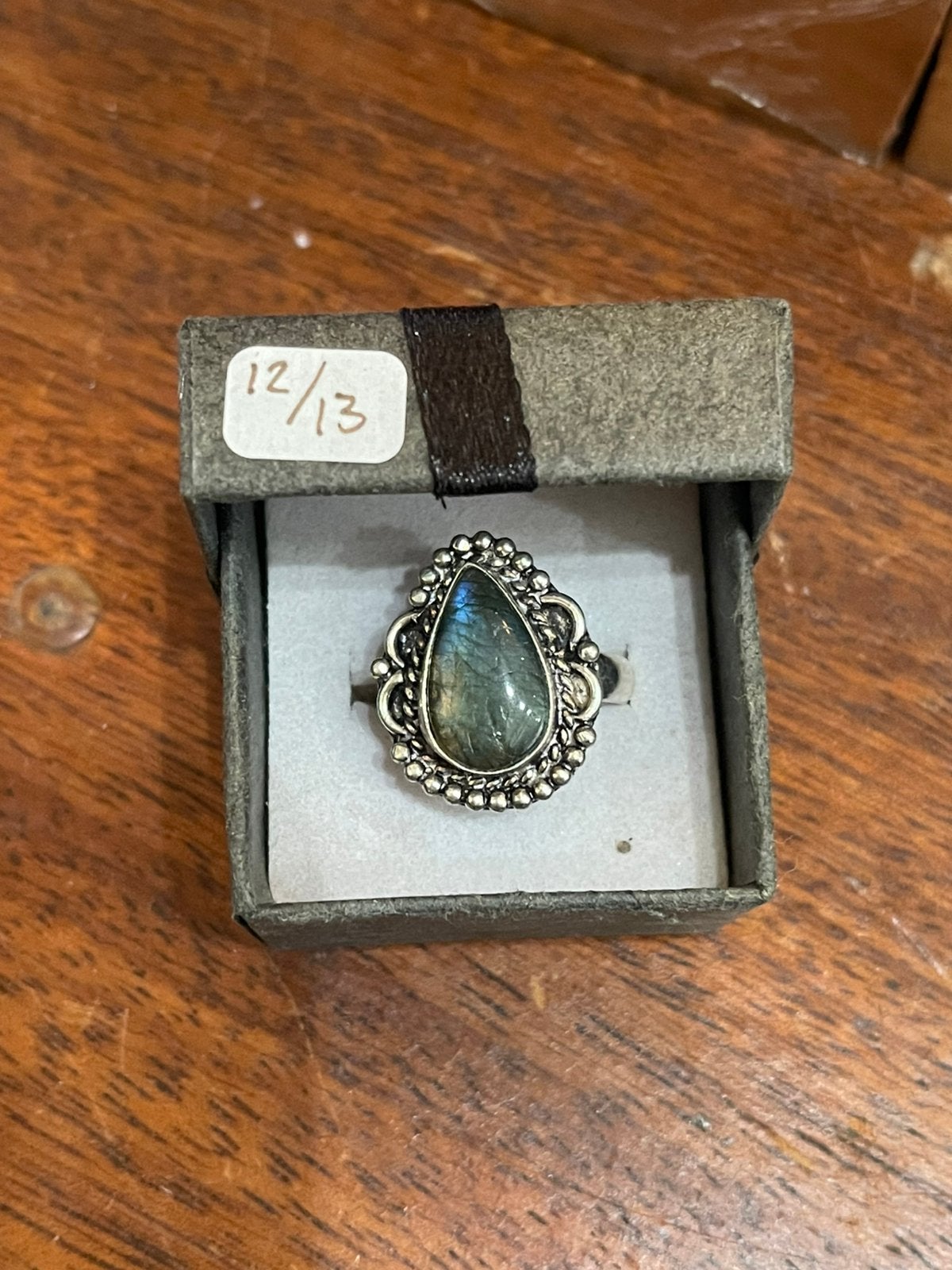 Ring labradoriet maat 12/13, Ophalen of Verzenden, Zo goed als nieuw