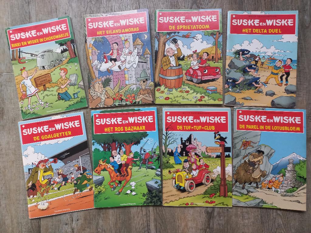 8 Leuke Suske en Wiske stripboeken, Boeken, Stripboeken, Meerdere stripboeken, Ophalen of Verzenden, Gelezen, Suske en wiske