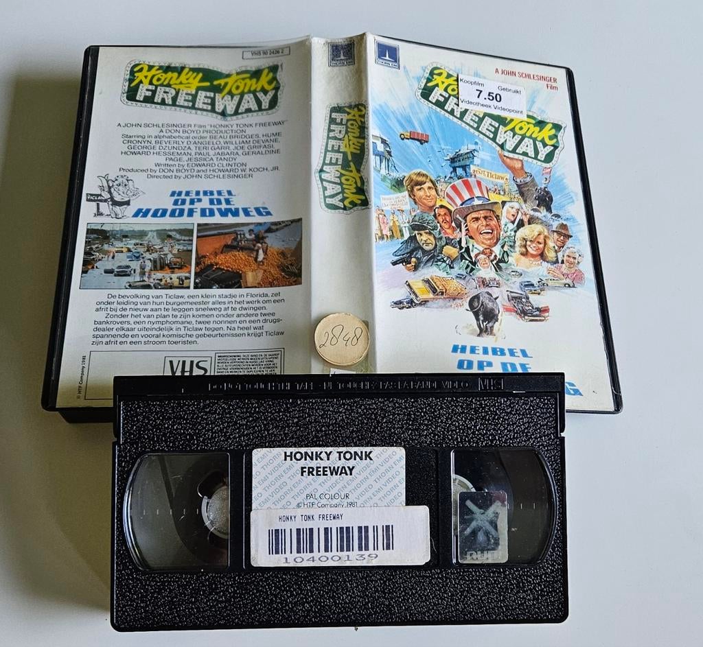 Honky Tonk Freeway Ex-Rental VHS (1981) - Komedie Klassieker, Alle leeftijden, Ophalen of Verzenden, Gebruikt, Komedie