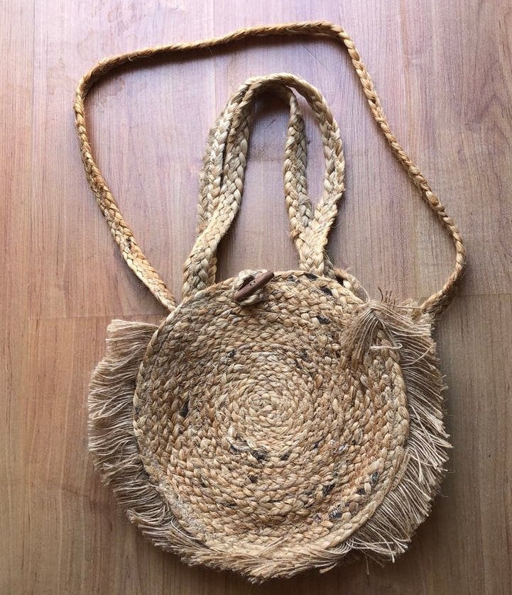 Rieten tas Ibiza style NIEUW Mars&More crossbody, Ophalen of Verzenden, Nieuw, Beige, Handtas