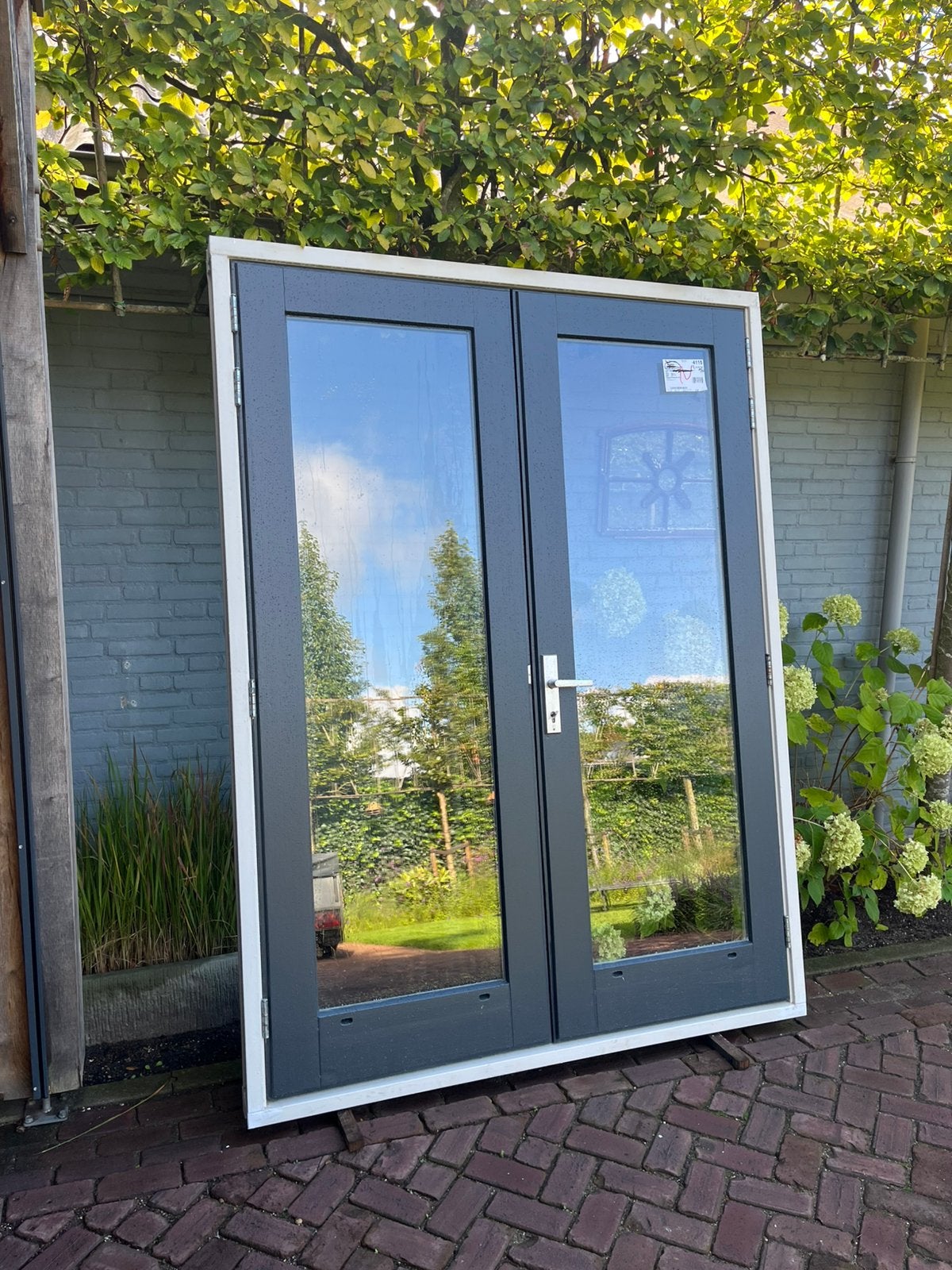 Tuindeuren 3 puntsl ,thermopane HR++ glas en nieuw kozijn, Deurkozijn, Nieuw, Hout, Ophalen