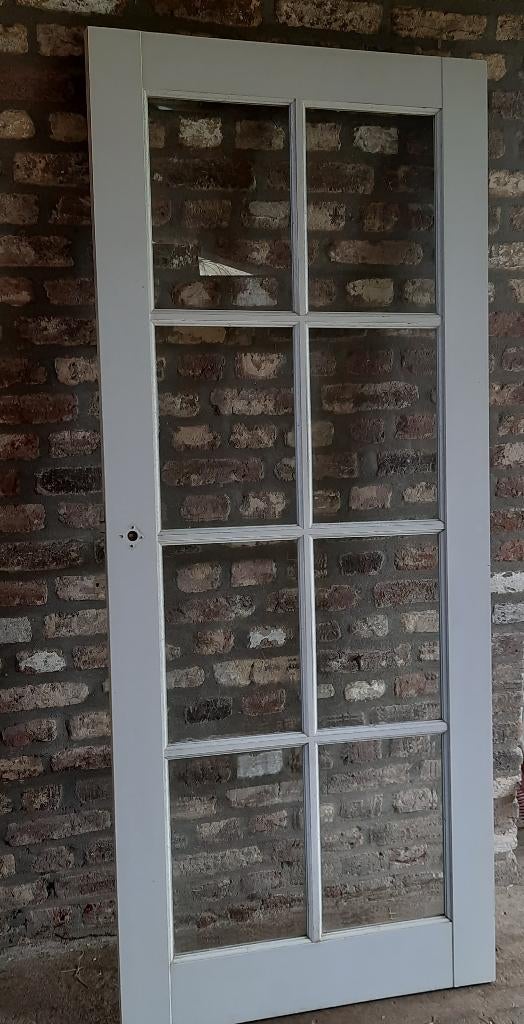 Binnendeur met geslepen glas, Ophalen, 80 tot 100 cm, Binnendeur, Minder dan 200 cm