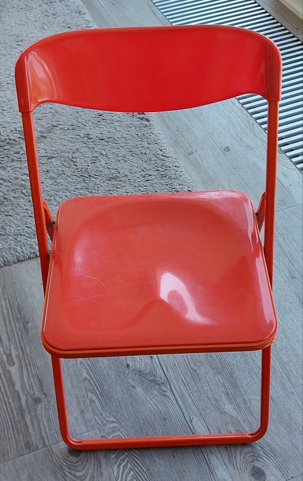 Rood klapstoeltje, Ophalen, Rood, Metaal, Eén