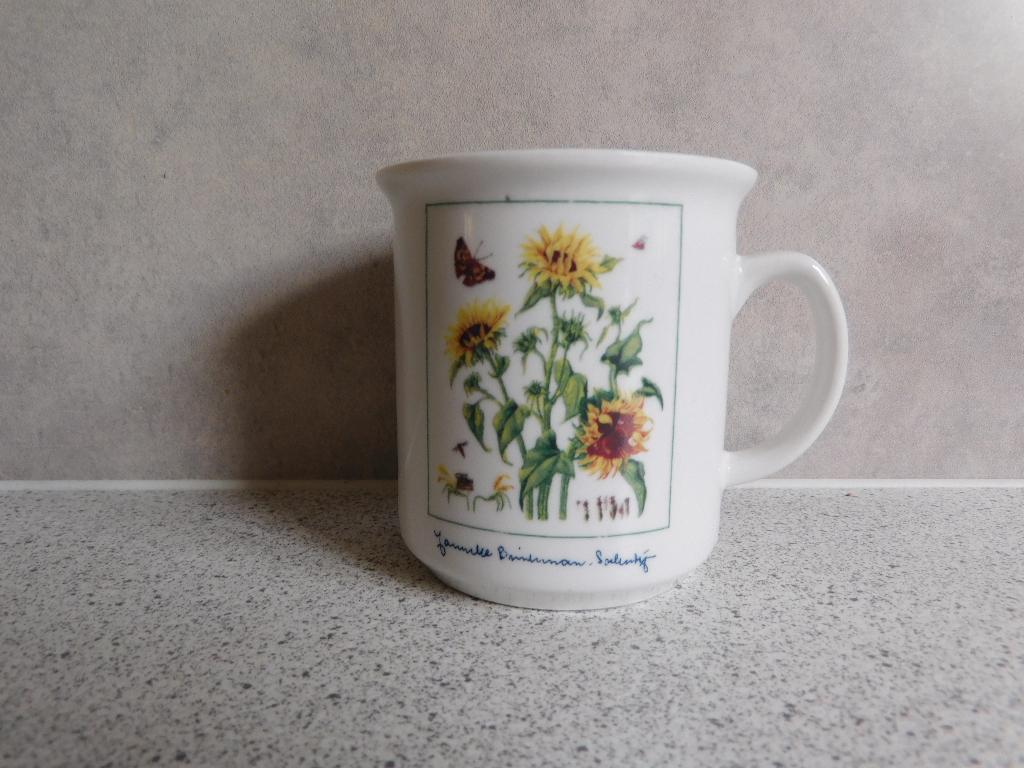 Mok 9x8 cm. Helianthus Zonnebloem 1998 Janneke Brinkman JBS, Ophalen of Verzenden, Zo goed als nieuw, Overige stijlen, Kop(pen) en/of Schotel(s)