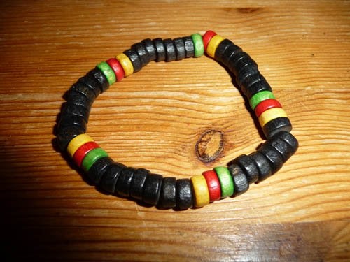 houten kralen armband, Ophalen of Verzenden, Gebruikt
