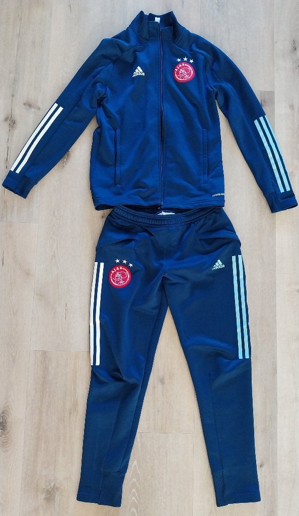Trainingspak Ajax, Blauw, Ophalen of Verzenden, Adidas, Voetbal