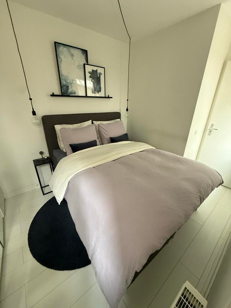 IKEA DUNVIK BOXSPRING 160 (Plus Tustna topper), Ophalen, Gebruikt, Tweepersoons, 200 cm