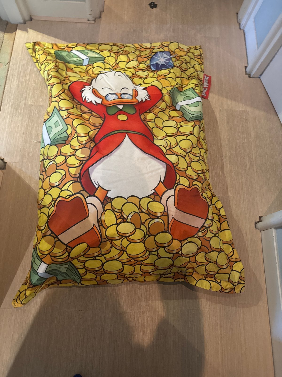 Donald Duck Kussensloop - Oom Dagobert in Goud, Ophalen, Donald Duck, Gebruikt, Kleding of Textiel