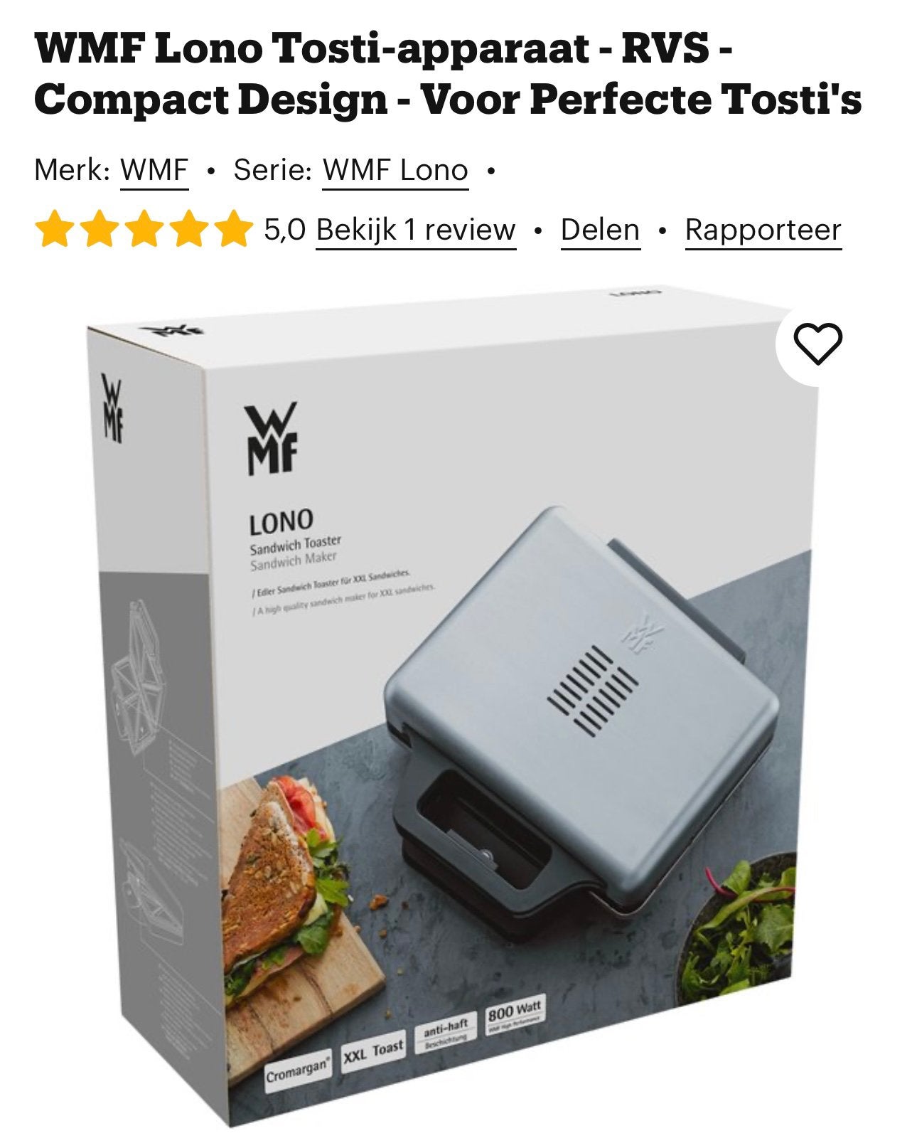 Wmf tost aparataat, Ophalen of Verzenden, Zo goed als nieuw