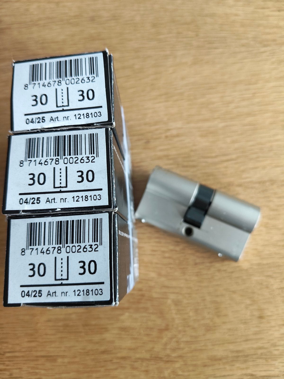 3 gelijksluitende cilinders Nieuw, Verzenden, Nieuw, Koper of Messing, Slot
