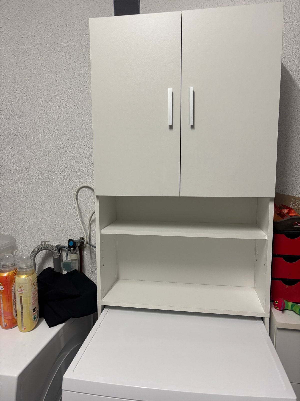 Witte kast voor wasmachine/droger - handige opberger, Huis en Inrichting, Ophalen, Gebruikt