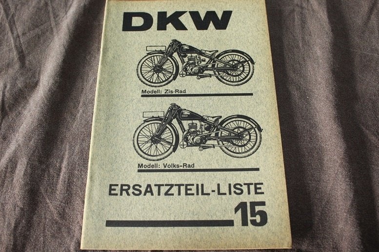 DKW Zis Rad Volks Rad 1931 ? 200cc motorrad ersatzteil liste, Motoren, Ophalen of Verzenden, Overige merken