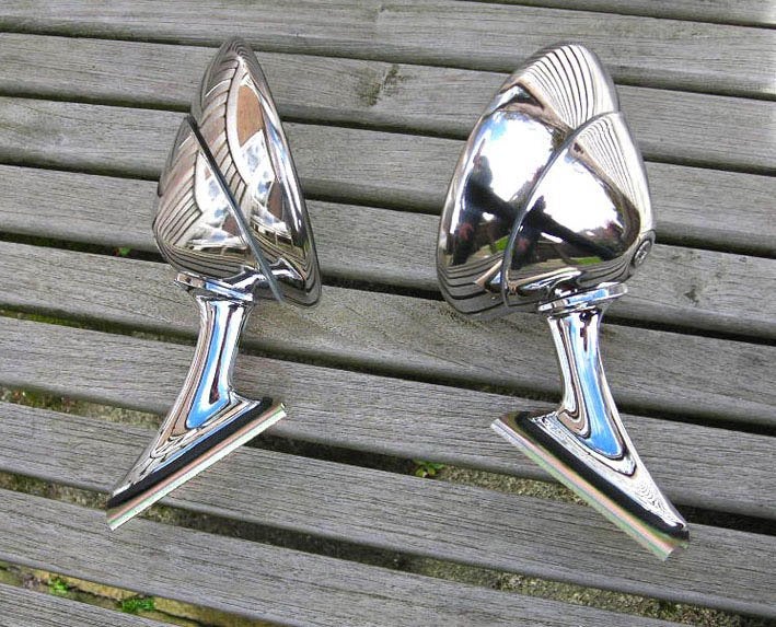 Chrome oldtimer spiegels type GT, Ophalen of Verzenden, Nieuw