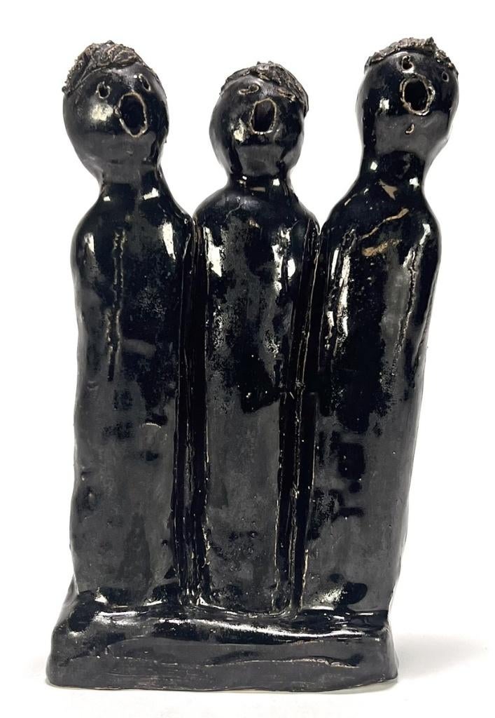 1092. Keramisch beeld - zingende figuren, 2e helft 20e eeuw, Ophalen of Verzenden