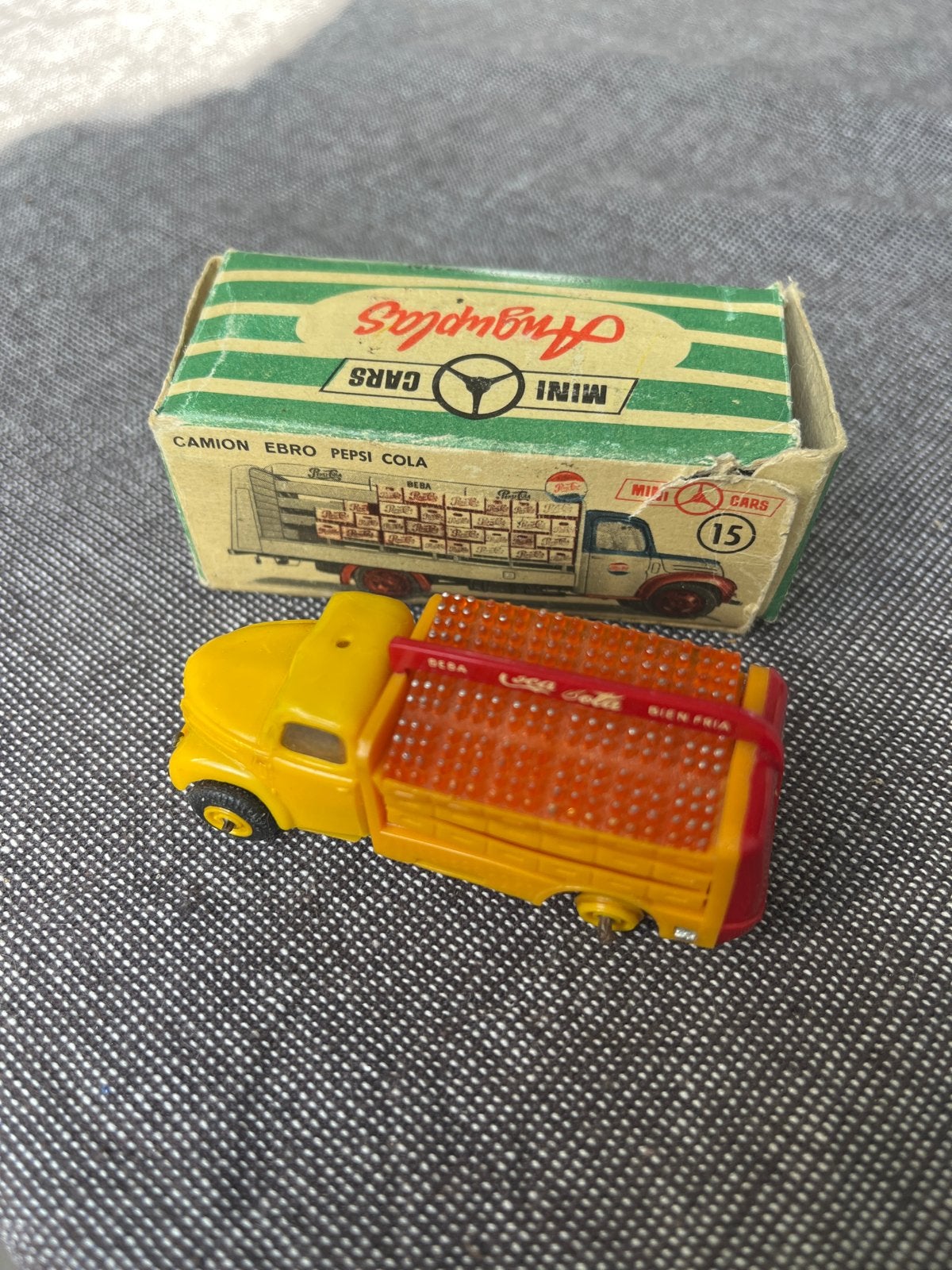 Vintage Mini Cars Camion Ebro Pepsi Cola Speelgoedauto, Ophalen, Gebruikt