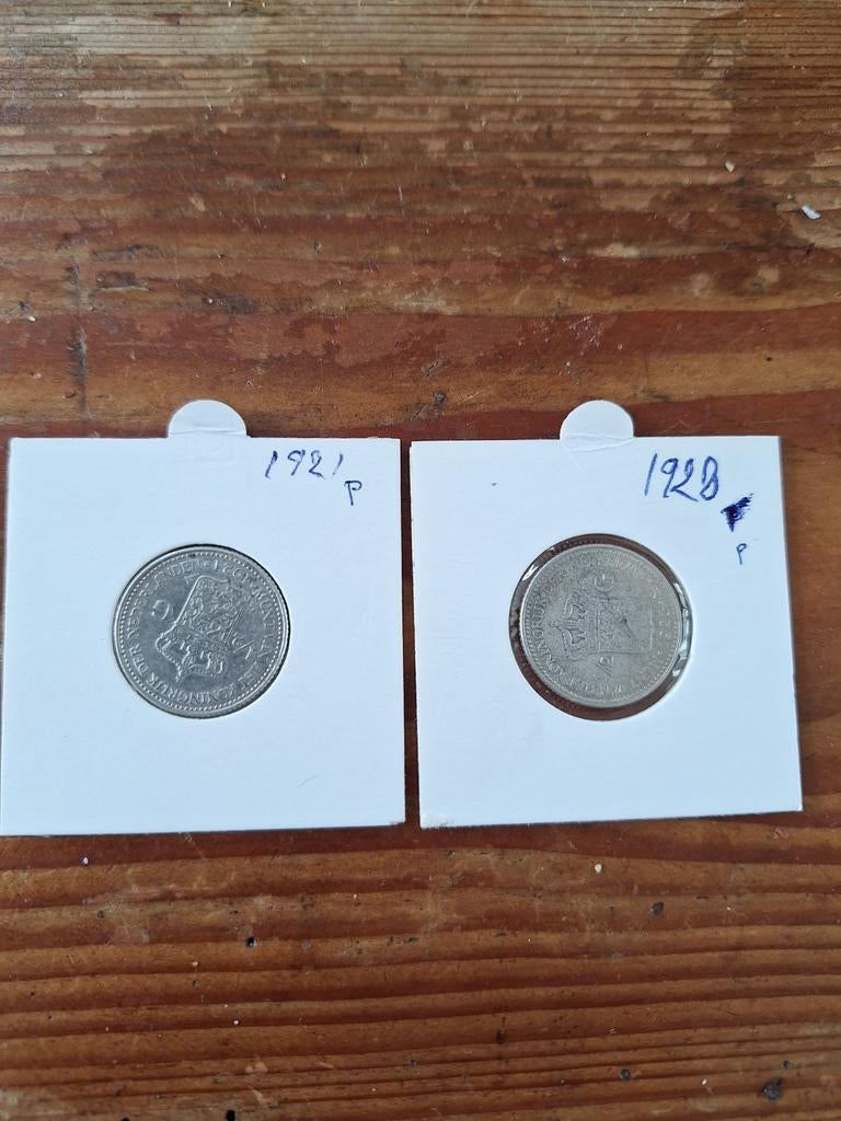 2 Zilveren 1/2 guldens,1921 en 1928. Mooie staat., ½ gulden, Zilver, Ophalen of Verzenden, Koningin Wilhelmina