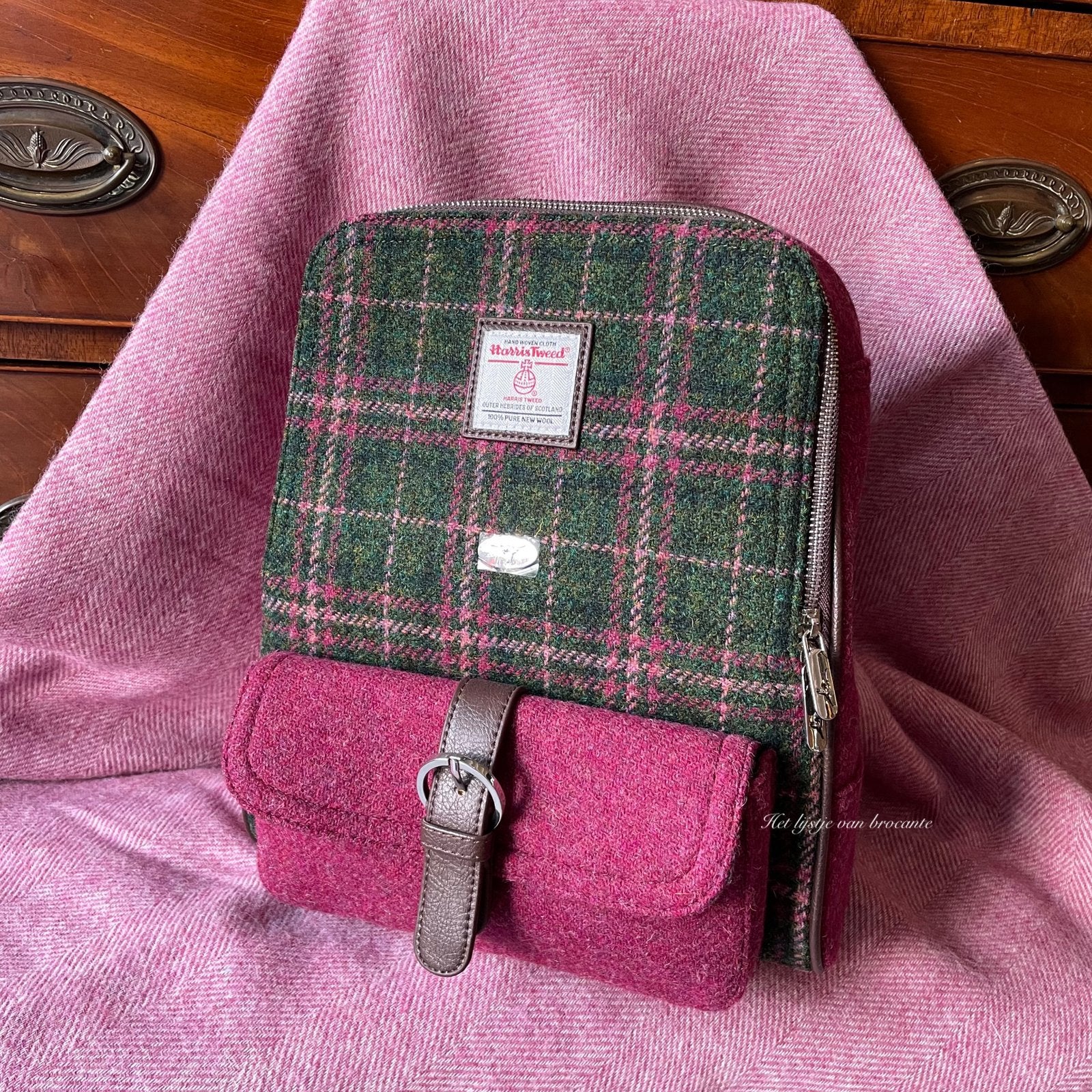 Schotse Harris Tweed rugzak, Westdijk 41 3241 GT Middelharnis, Info@lijstjevanbrocante.nl, Ophalen of Verzenden, Het lijstje van brocante